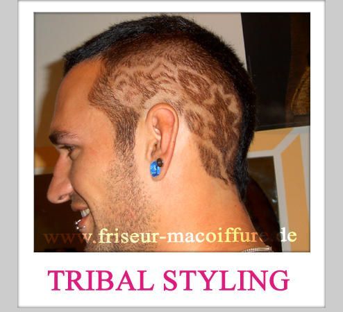 Blickfang mit einem besonderen Tribal Styling von Friseur Ma Coiffure