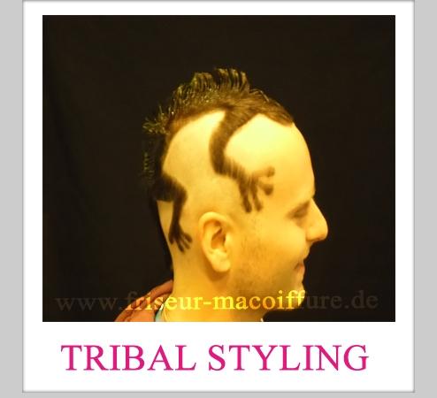 Blickfang mit einem besonderen Tribal Styling von Friseur Ma Coiffure