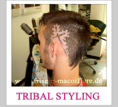 Blickfang mit einem besonderen Tribal Styling von Friseur Ma Coiffure