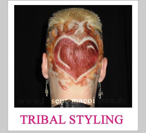 Blickfang mit einem besonderen Tribal Styling von Friseur Ma Coiffure