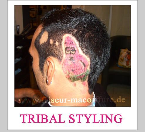 Blickfang mit einem besonderen Tribal Styling von Friseur Ma Coiffure