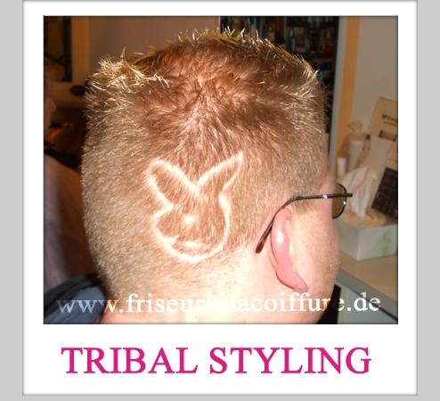 Blickfang mit einem besonderen Tribal Styling von Friseur Ma Coiffure