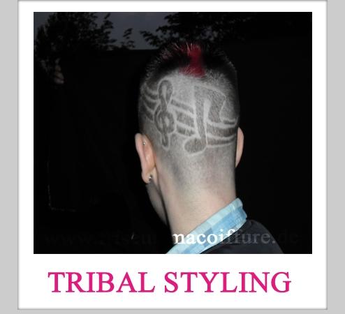 Blickfang mit einem besonderen Tribal Styling von Friseur Ma Coiffure