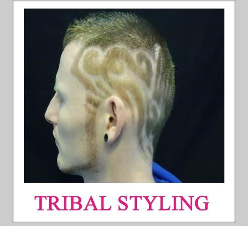 Blickfang mit einem besonderen Tribal Styling von Friseur Ma Coiffure