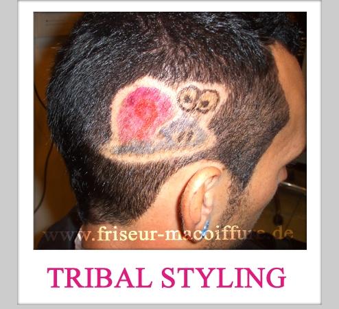 Blickfang mit einem besonderen Tribal Styling von Friseur Ma Coiffure