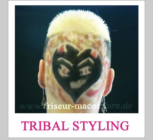 Blickfang mit einem besonderen Tribal Styling von Friseur Ma Coiffure