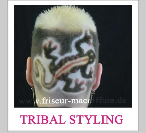 Blickfang mit einem besonderen Tribal Styling von Friseur Ma Coiffure